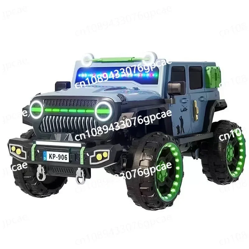 Children's Electric Car Four-wheel Car Off-road Vehicle Rocking Baby Remote Control Toy Car Can Sit in Adult Stroller