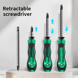 Multipurpose Dual Purpose Telescopic Adjustable Length Magnetic Cross Household Non Slip Screwdriver Screw for Repair Hand