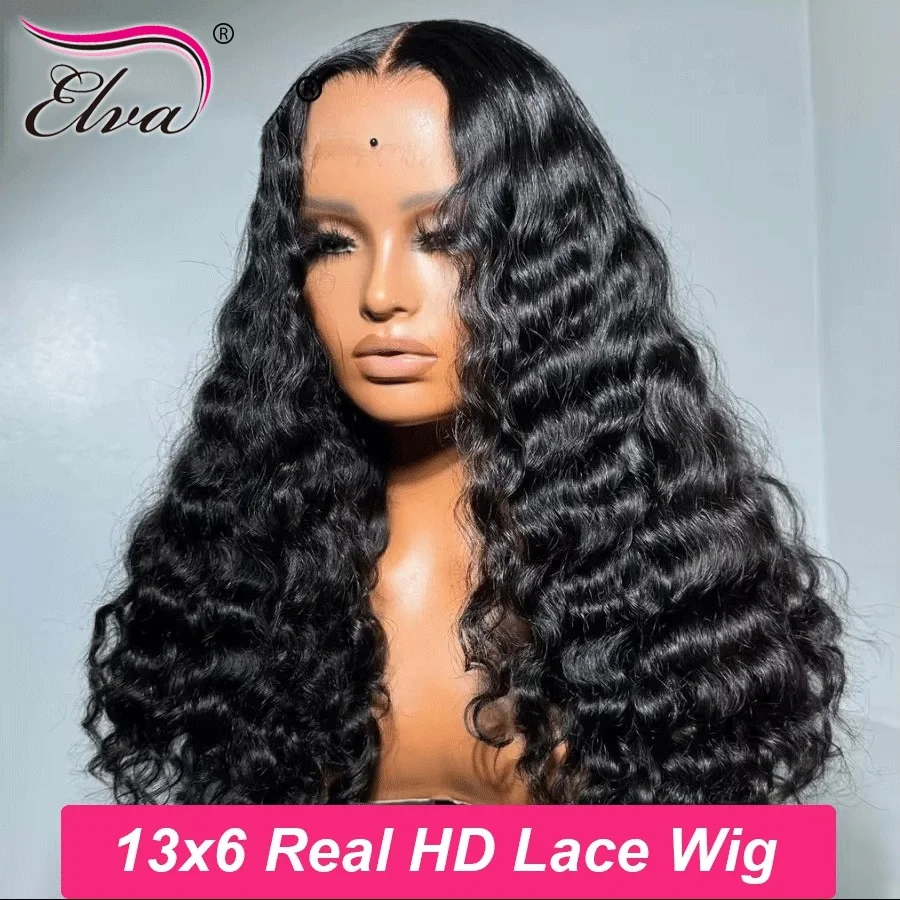 250% Burmese Curly 13x6 HD Lace Frontal Wigs Deep Parting Ultra Fitted Human Hair HD Full Frontal Water Wave Wigs Burmese Wave