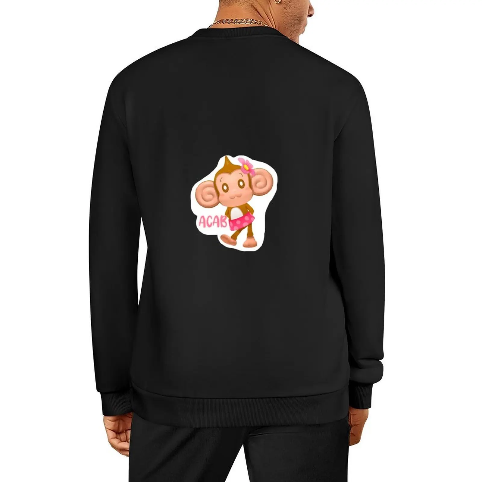 

ACAB Meemee Monkey Pullover men's sweat-shirt set japanese style anime clothing korean clothes new hoodies and sweatshirts