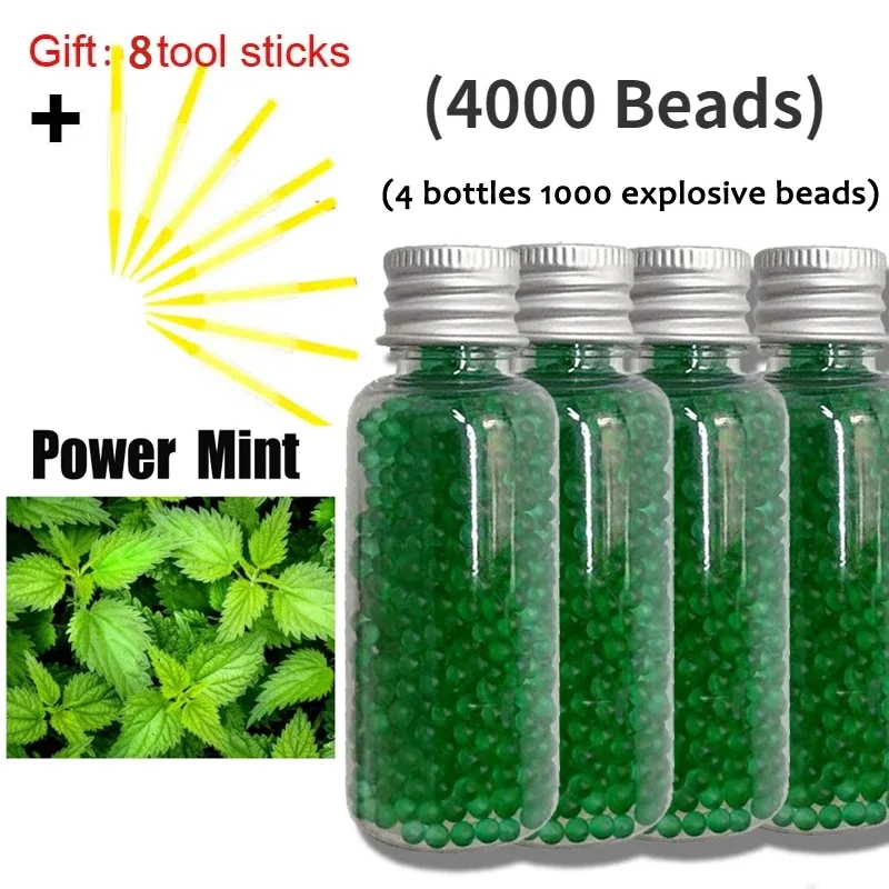 7A@ 4000PCS Cigarette Explosion Pops Beads Mixed Fruit Black Ice Mint Menthol Taste Popping Push Ball Smoking Accessories