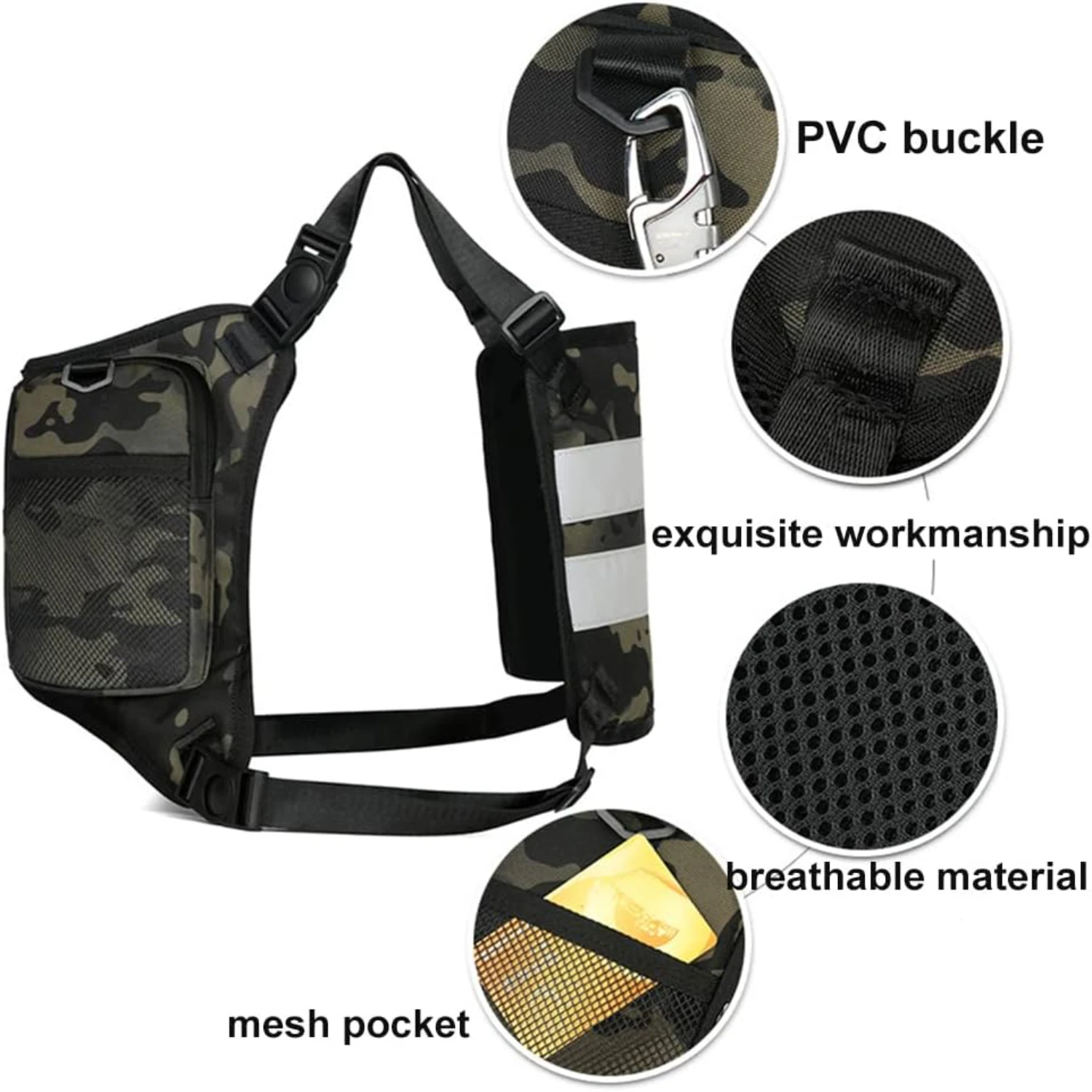 Casual Lightweight Chest Bag Daypack for Outdoor Activities