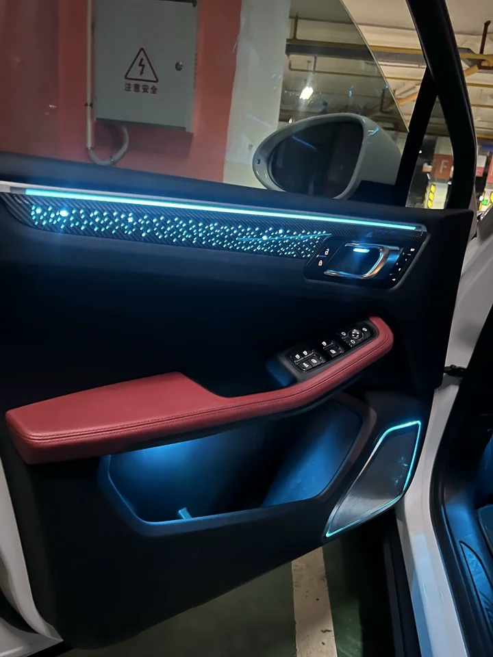 For ICarsin New Star Dynamic Ambient Light For Porsche Macan 2018+ Interior LED Lighting Upgrade Trim Panel Atmosphere Accessori