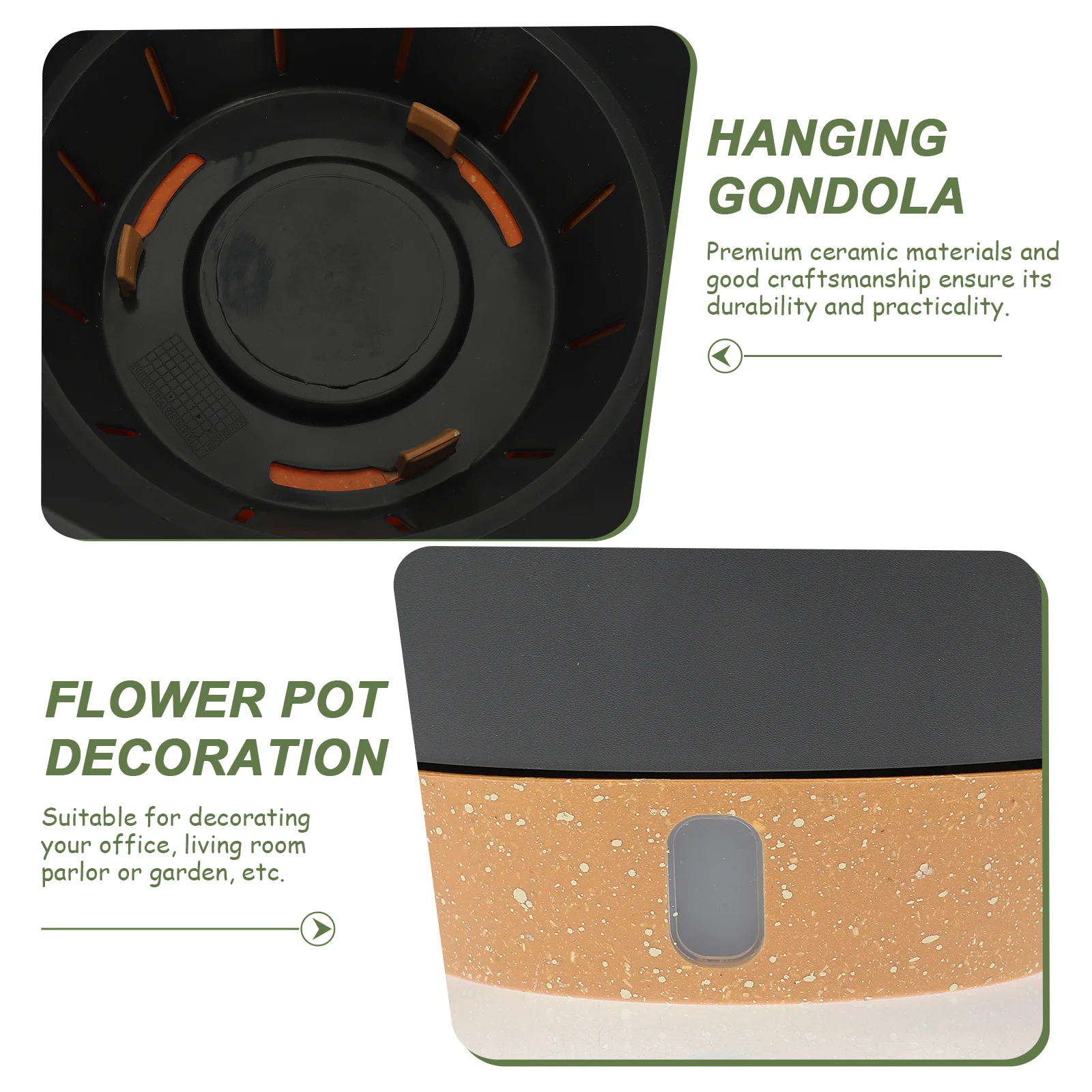 

Suspended Flowerpot Multi-Purpose Garden Supply Creative Flower Baskets Indoor Plant Pots Refreshing Elegance Artistic Sense