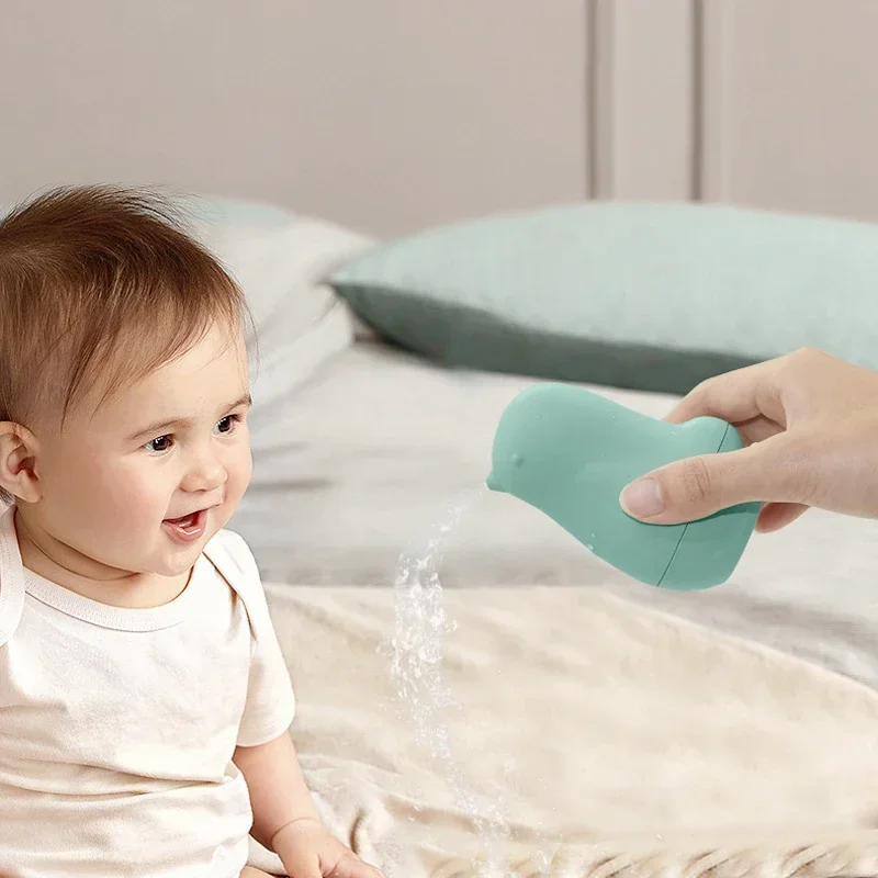 Babybadje Speelgoed Kinderen Leuke Vogel Badkamer Douche Zwemmen Waterspeelgoed Drijvend Siliconen Badspeelgoed BPA-vrij Babyspeelgoed Voor Kinderen