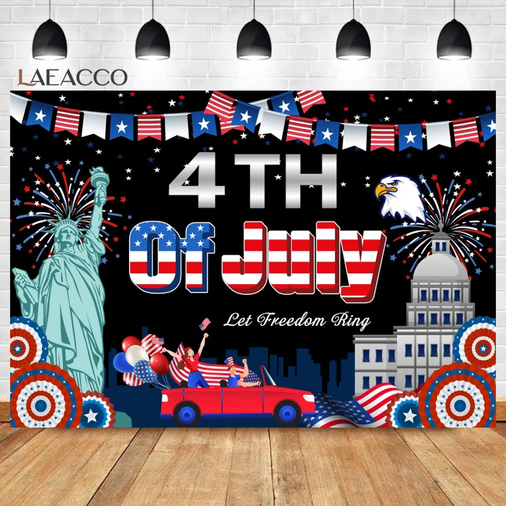 US Flag Independence Day 4th of July Photography Backdrop American Flag Patriotic Party National Veterans Day Background