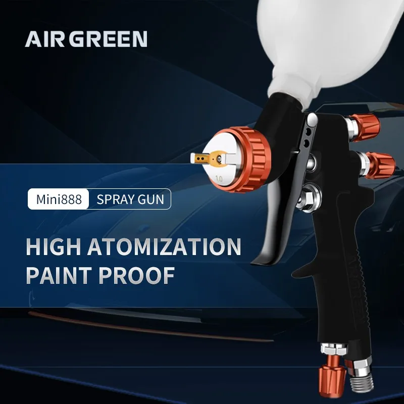 

AIR GREEN Finish Repair Spray Gun mini888 1.0MM Nozzle Size HVLP Paint Repair Spray Gun