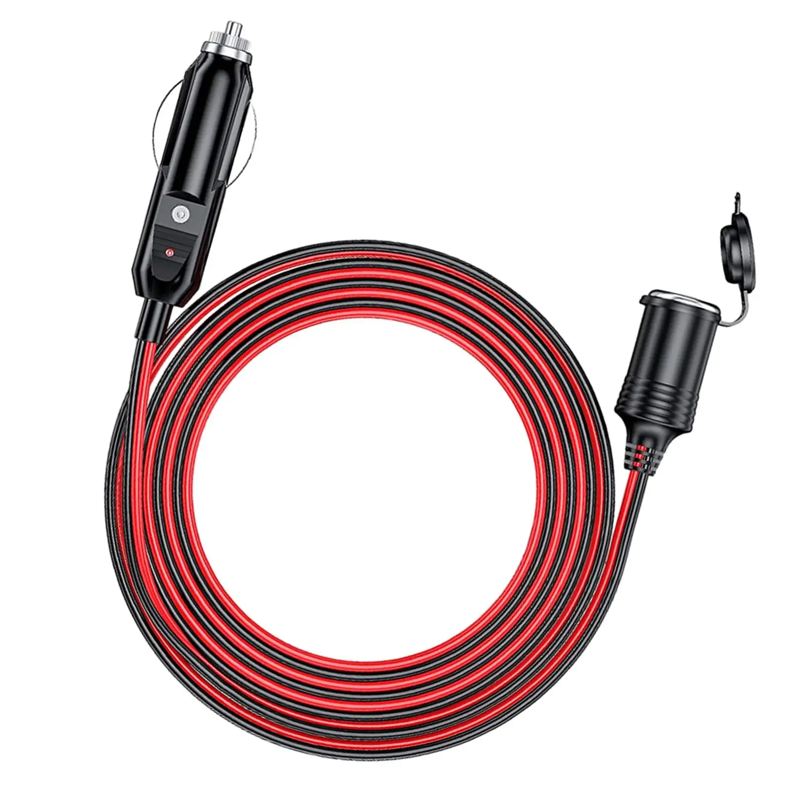 Car Cigarette Lighter Extension Cord Male Plug to Female Socket for Cooler Fridge Tire Pump Tyre inflators Vacuum Cleaners