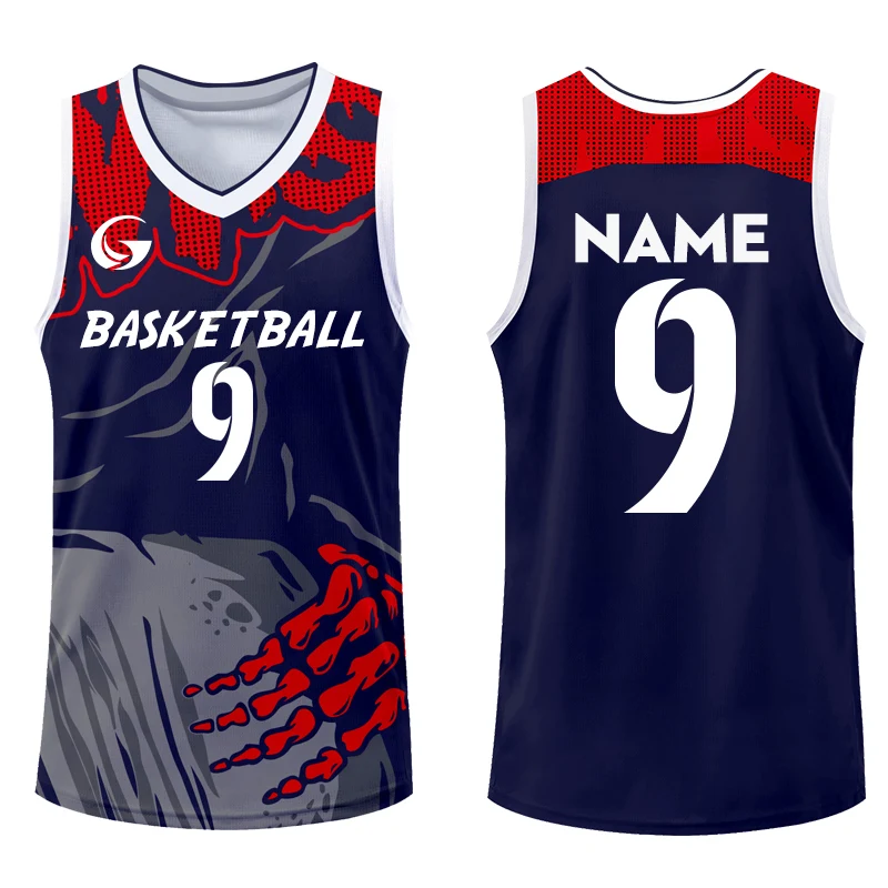 Custom Sublimation Summer Mesh Mens Basketball Shirt Youth Clothing Breathable Training Basketball Uniform Jersey Set