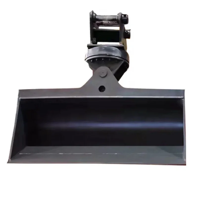 Mini Heavy Duty Tilt Bucket 6-30 Tons With Hydraulic Rotation, High Strength Steel, For Digging, Grading, Landscaping