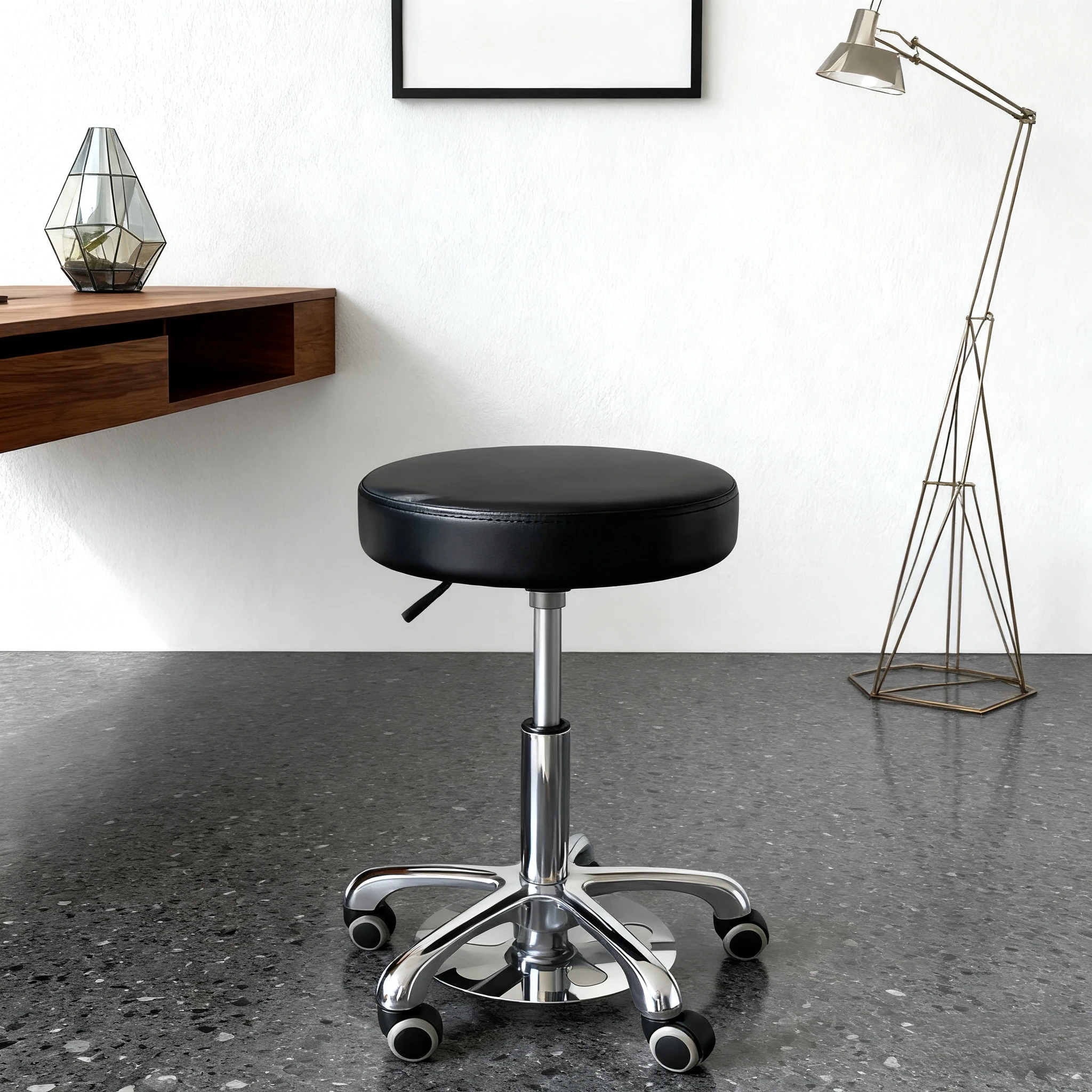 Beauty Salon Massage Vintage Chair to Cut Hair Washing Lashes Home Office Barber Brow Professional Aesthetic Pink Wheel Machines
