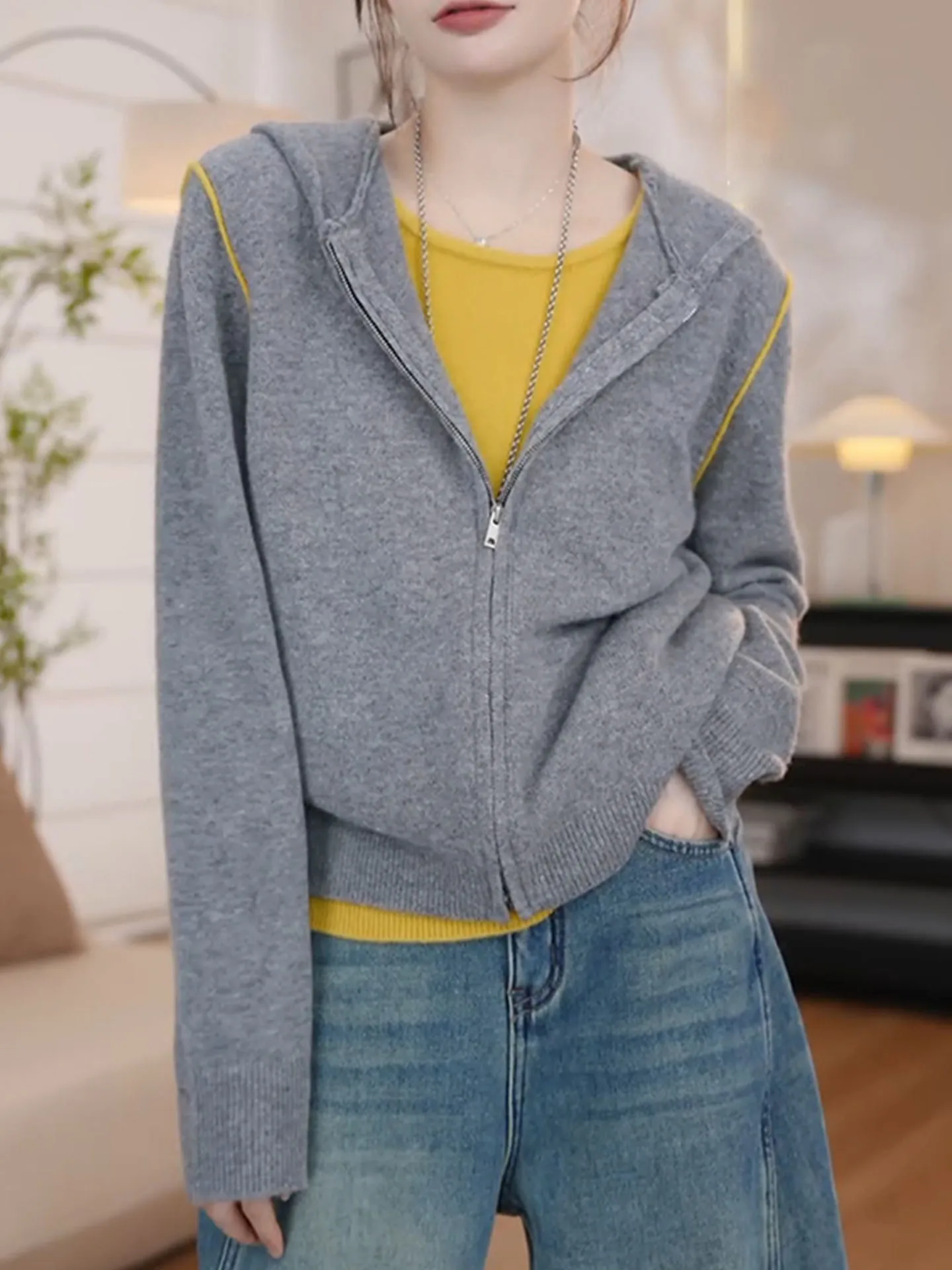 

Шикарная вязаная шапка Long Sve Color Blo Camere, женская модная универсальная зимняя толстовка для поездок на работу, мягкий материал