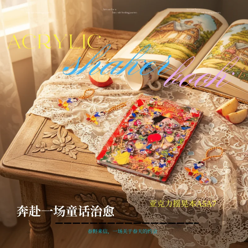 

Acrylic Shake Book A5A7 Snow White Creative Stationery Writing Shorthand Handbook Loose-leaf Book Friends Fashion Fairy TaleGift