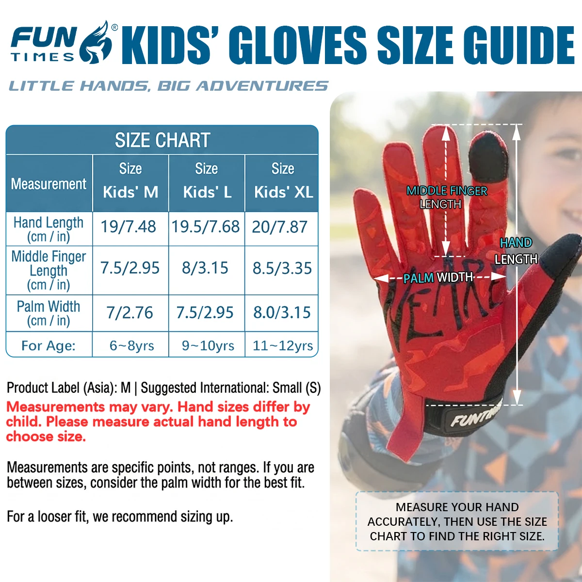 New Cool Three Color Printed Children's Sports Gloves | Breathable And Non Slip Outdoor Sports Equipment