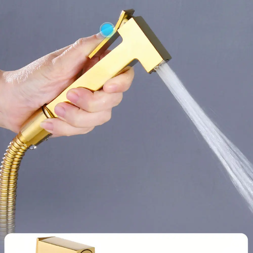 Zinc Alloy Toilet Bidet Sprayer Handheld Applicator Bathroom Cleaning Tool For Sanitary Personal Hygiene Shower