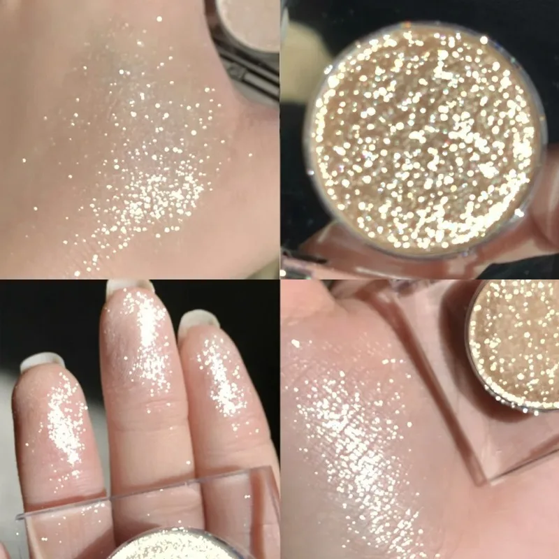 Shimmer Flash Eyeshadow Brighten Eyes Make Up Waterproof Glitter Palette Monochrome Eye Shadow Pigmented Highlighter Cosmetics