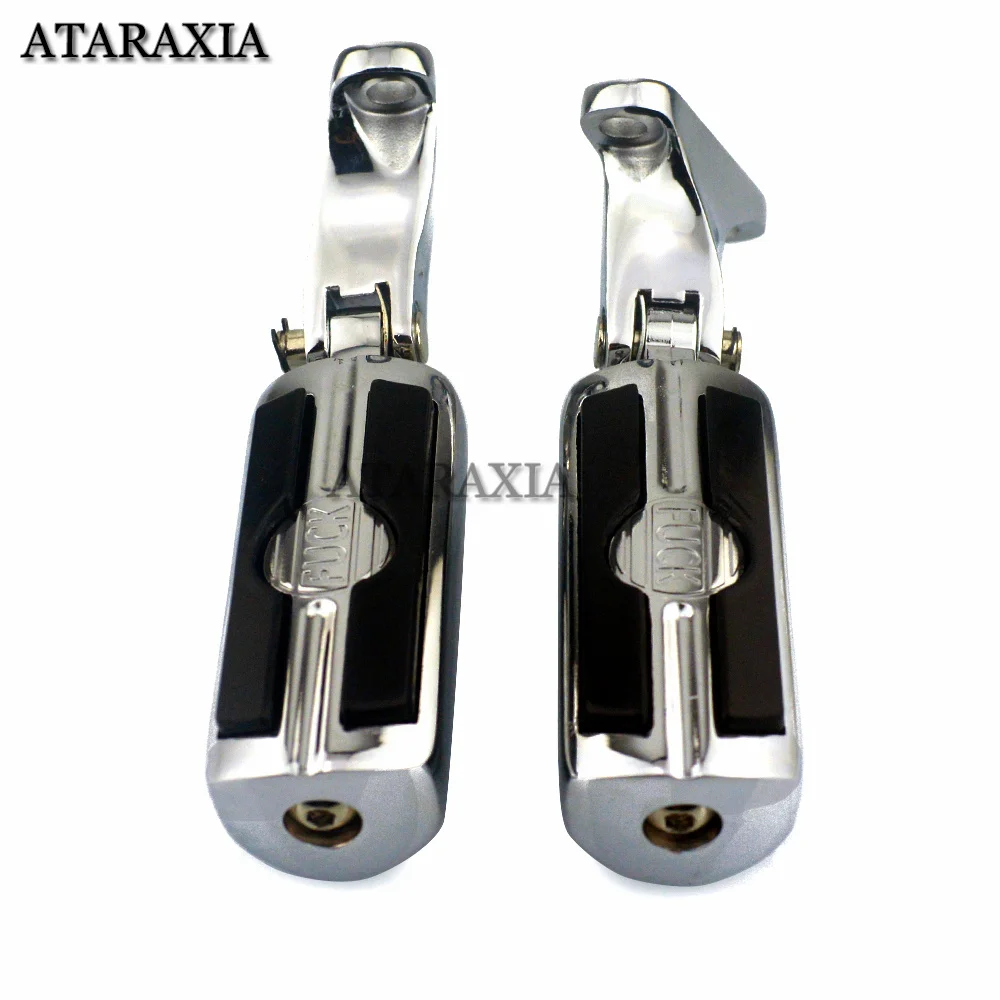 Motorcycle Rear Passenger Footpegs Pegs Mount Footrest For Harley Touring Road King Street Glide 1993-2022 2021  Chrome