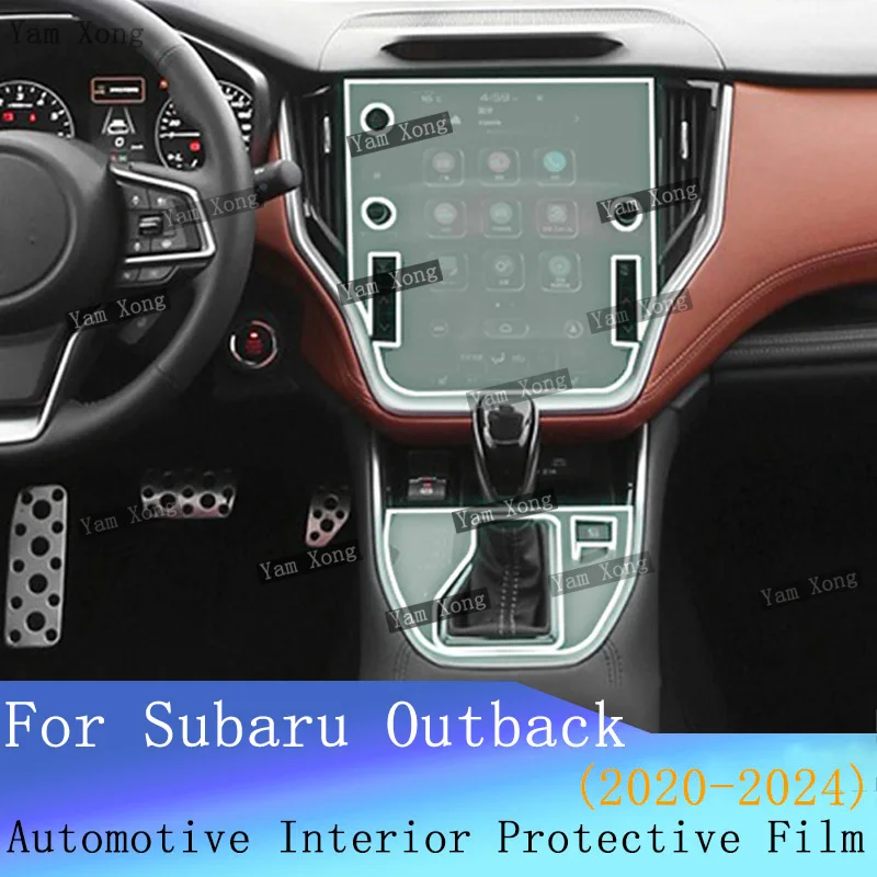 

Car Navigation screen Protection Film For Subaru Outback Full set interior Films Center Console Transparent Anti-scratch Sticker