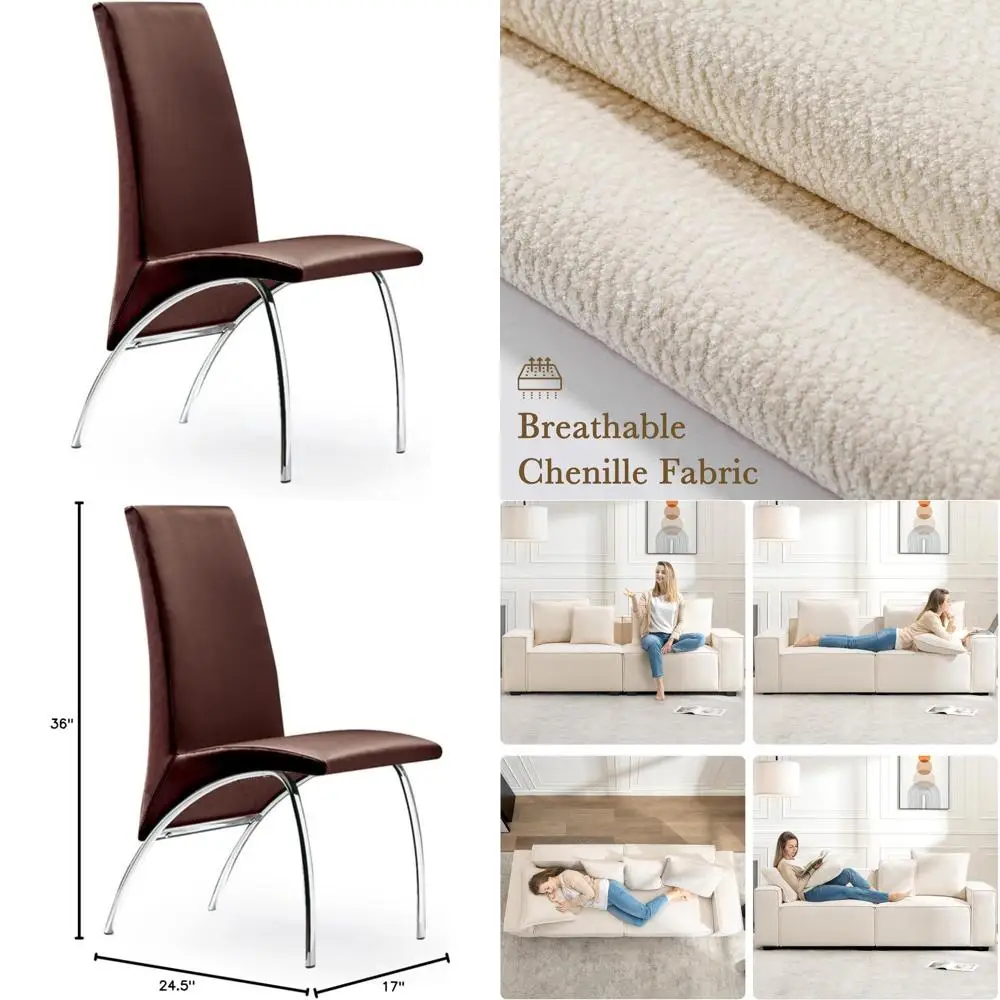 Zeitgenössische Esszimmerstühle in reichhaltigem Braun-Finish für moderne Inneneinrichtung