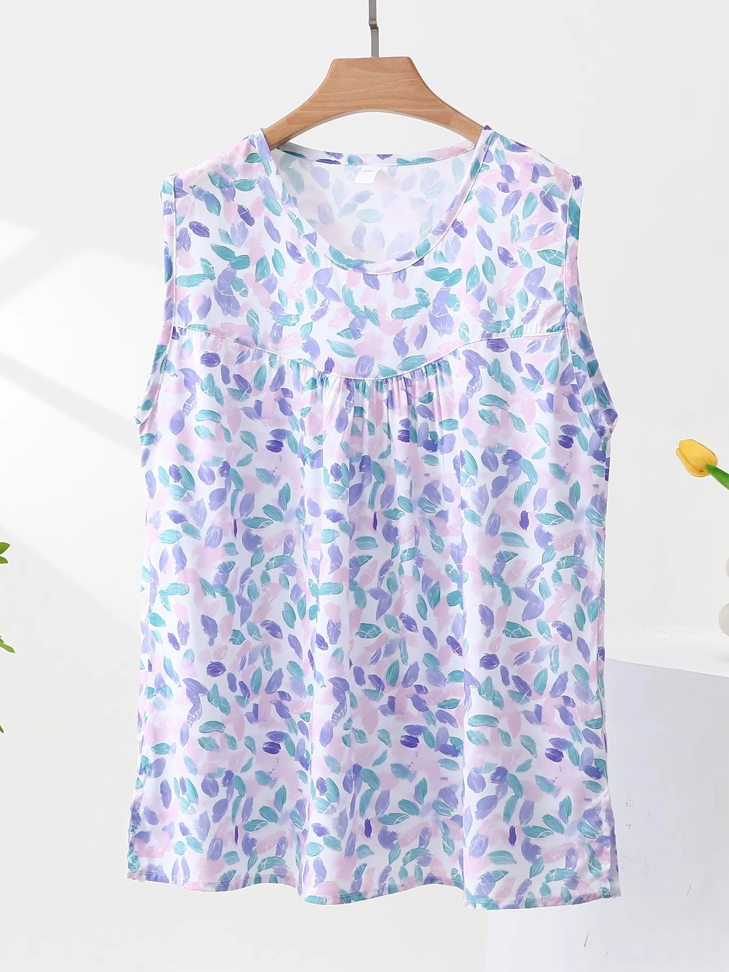 

Pure Cotton Silk Vest Women Summer Thin Large Size Svel Strap Spwear Print Middle Aged And ly Artificial Cotton...