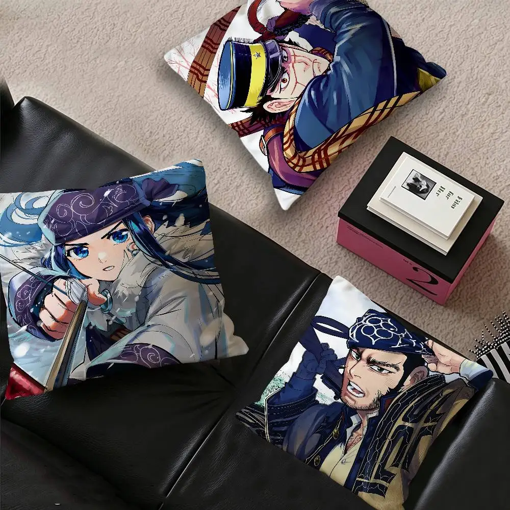 Anime Golden Kamuy Cushion Cover Inches Farmhouse Decor Home Throw Pillow Covers for Couch Decorations