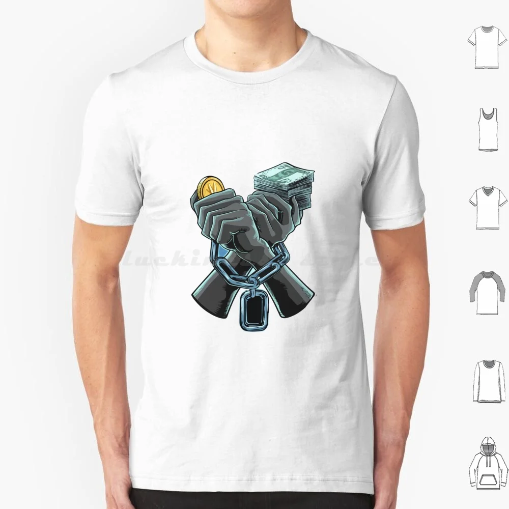Dyadwealth-Money تي شيرت قطن للرجال والنساء يمكنك صنعه بنفسك طباعة نصيحة الاستثمار تصميم العملة الثروة الرموز المالية الثروة الثروة المزدوجة