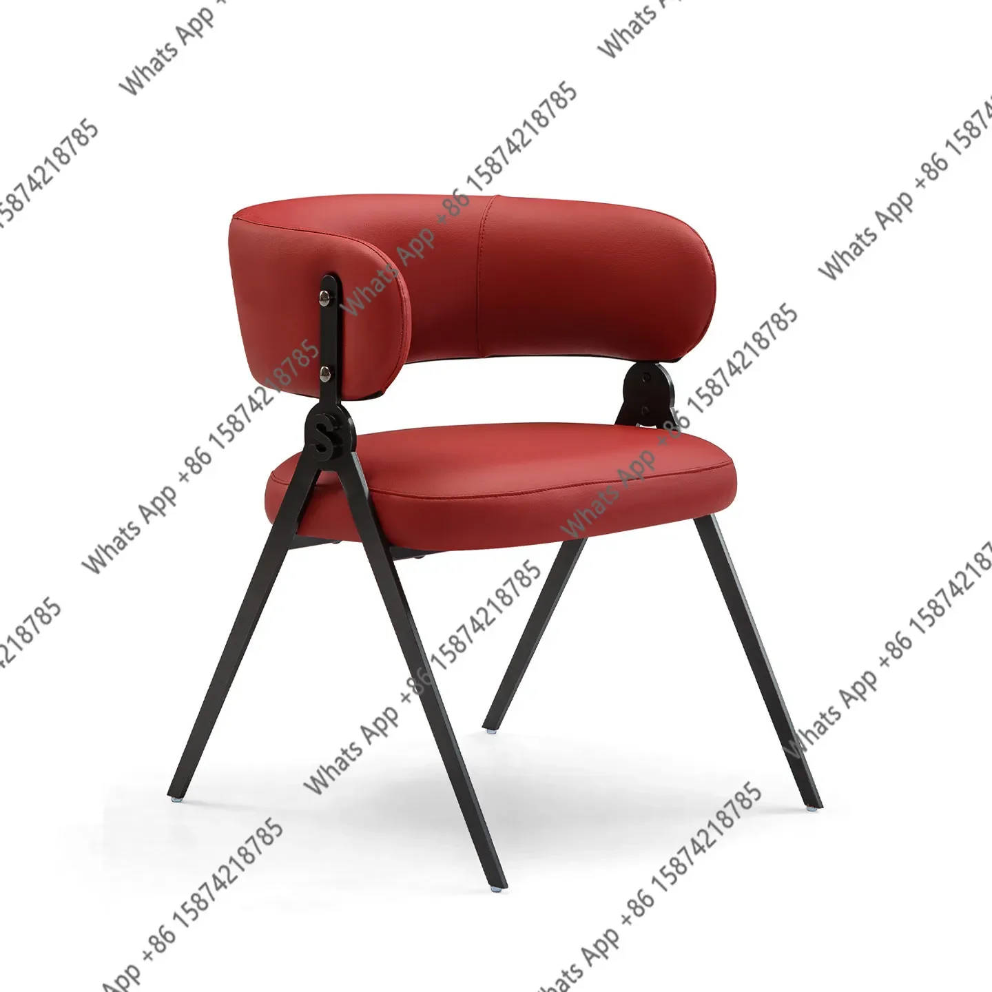 X30 Italian Minimalist Dining Chair Simple Modern Light Luxury Home Soft Bag Leather Chair High-end Negotiation Desk Chair