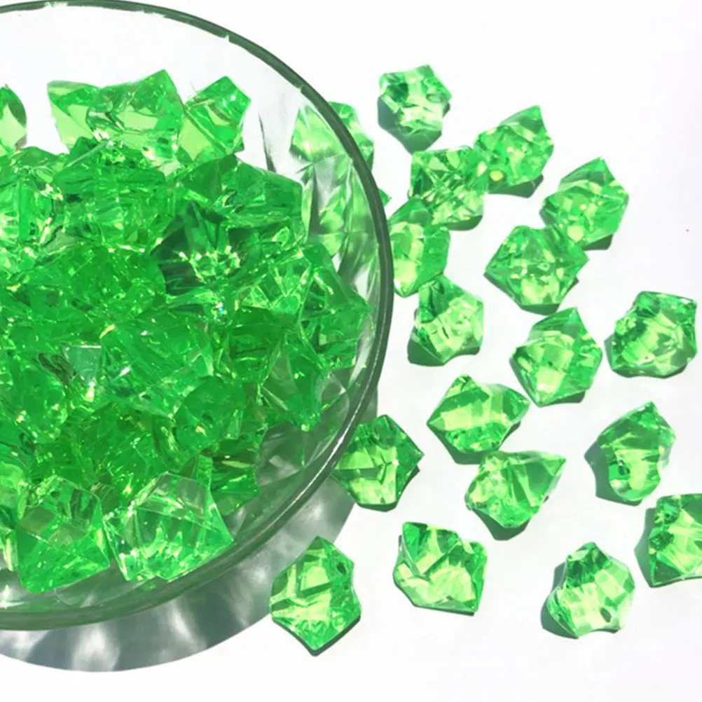 

200 Pcs Acrylic Stones Crystal Irregular Craft Filler for Vases Centerpieces Home Aquarium Tank Table Scatter Plastic Cubes