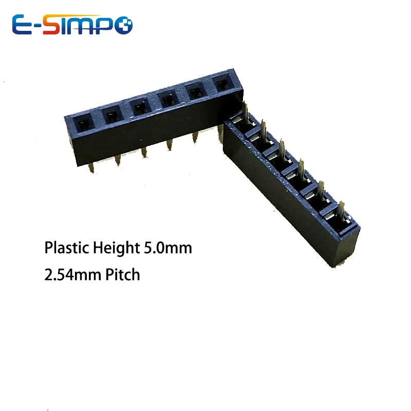 10pairs Male+Female 2.54mm PH5 Single Row Straight 1X2P/5P/6P/10P/15P/40P Short Version Rohs Goldplate PCB Pin Header Connector