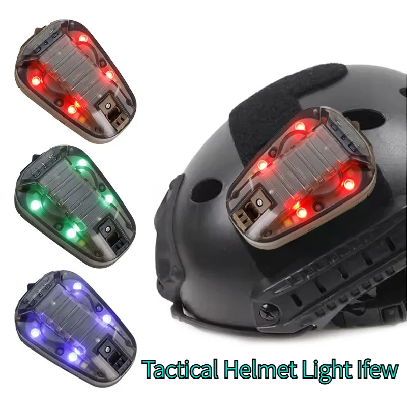 Tactical Helmet Signal Light Safety Flash Lamp IR Strobe Waterproof Survival Outdoor Sport Hiking Helmet Ladybird Light Device
