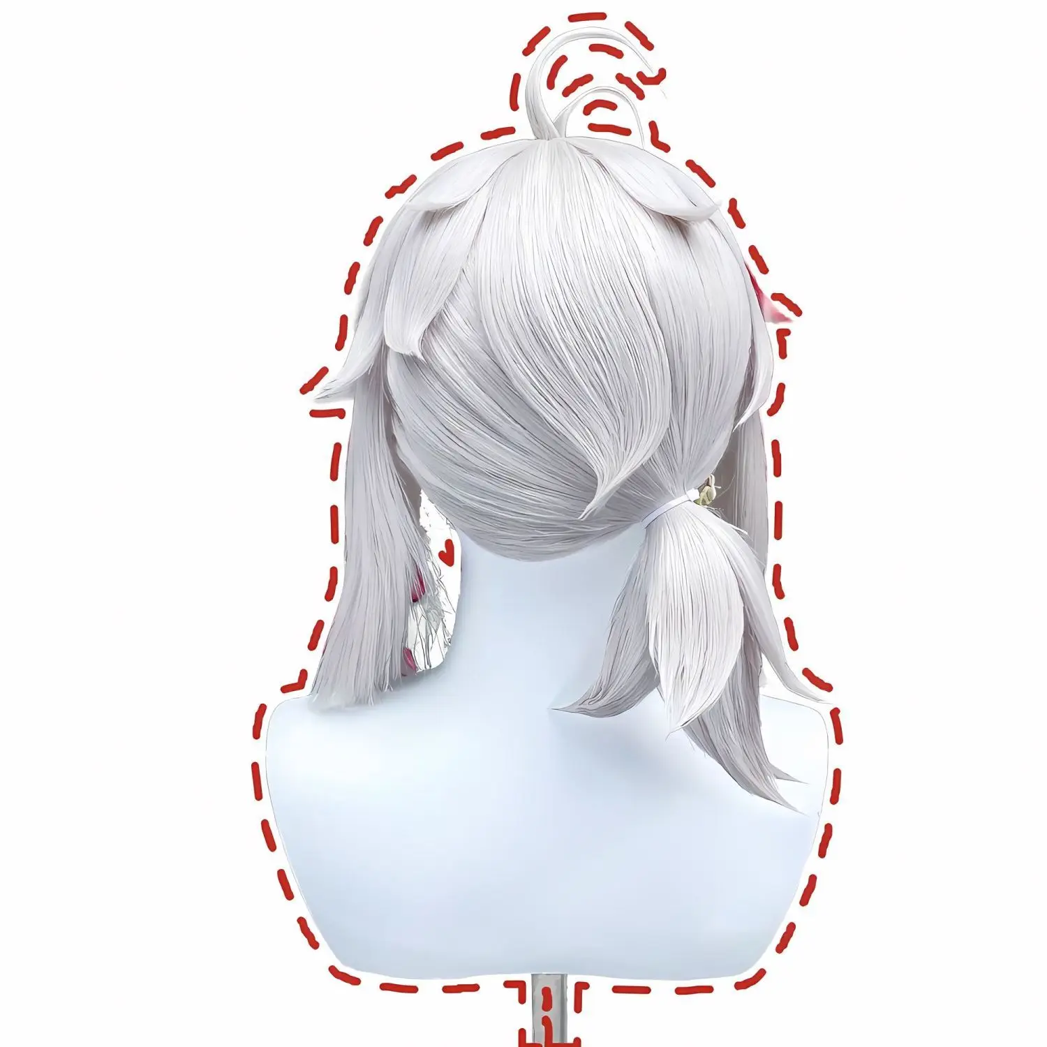 Genshin Impact Kaedehara Kazuha Men's Cosplay Wig Streaked Hair Simulation Scalp Single Ponytail Ahoge Wig Short