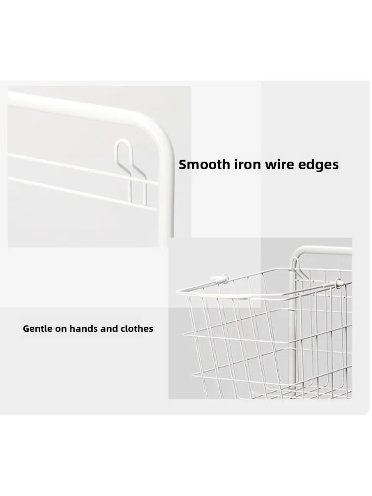 

Скандинавская минималистичная креативная корзина для белья, стеллаж для хранения, органайзер для одежды, мобильная многоярусная корзина для грязного белья, для домашнего использования