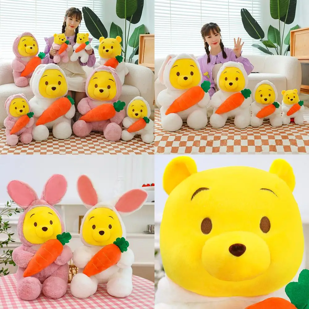 

Kawaii Winnie Bear, плюшевая игрушка, мягкая кукла, милый морковный кролик, мультяшное животное, плюшевая игрушка для детей, подарок на день рождения, идеально подходит для девочек