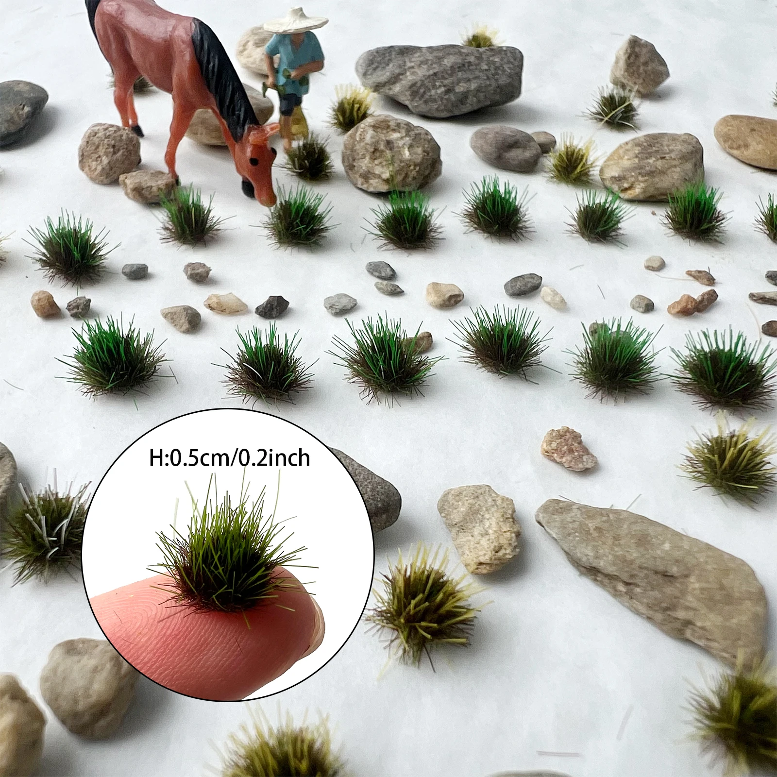 

70 Pcs 5mm Premium Miniature Grass Clusters - Diorama Scenery Kits for Tabletop Games & Model Railway