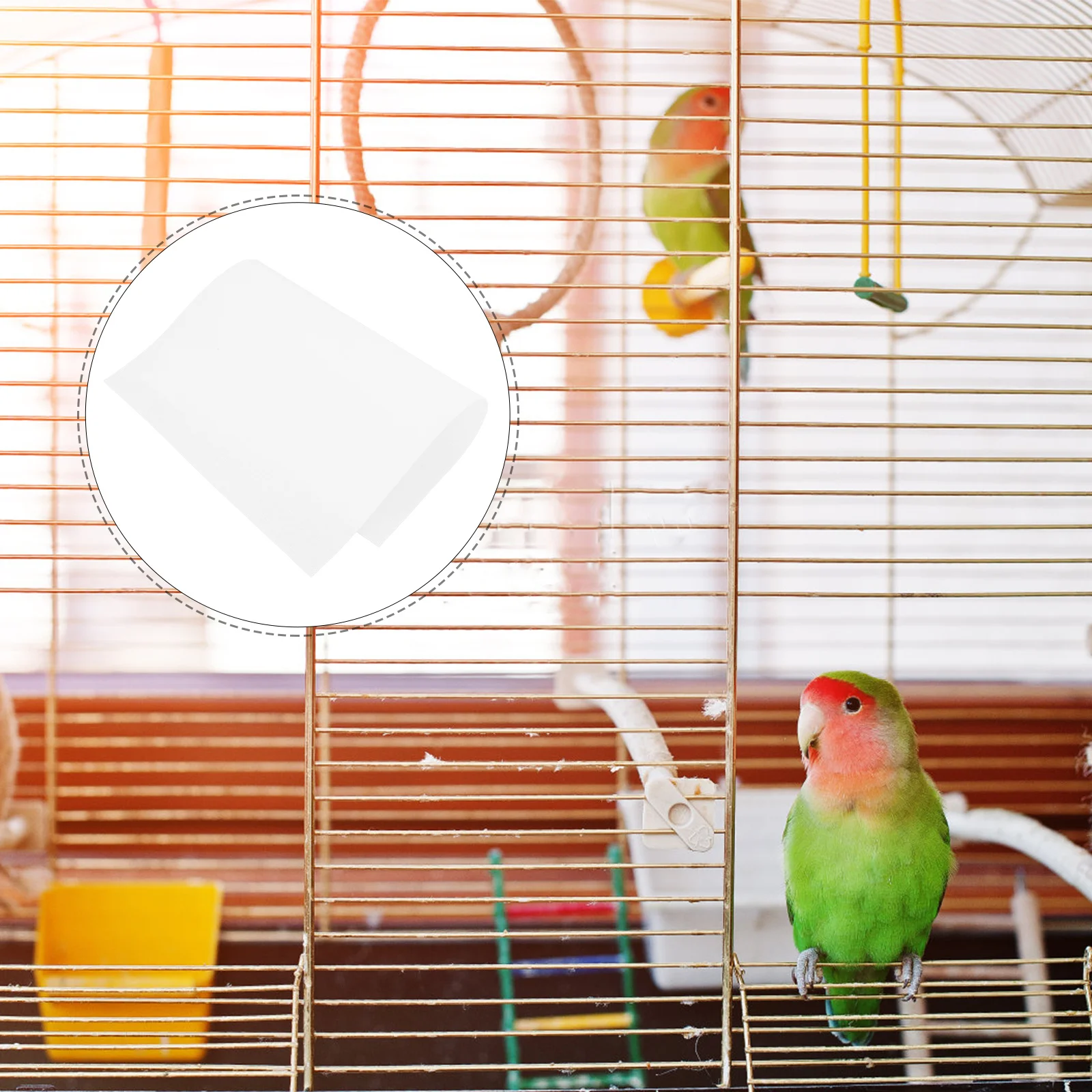 

100Pcs Bird Cage Liner Paper Thick Absorbent Disposable Tray Mat Eco-Friendly Non-Leak Parrot Cage Cushion Pad