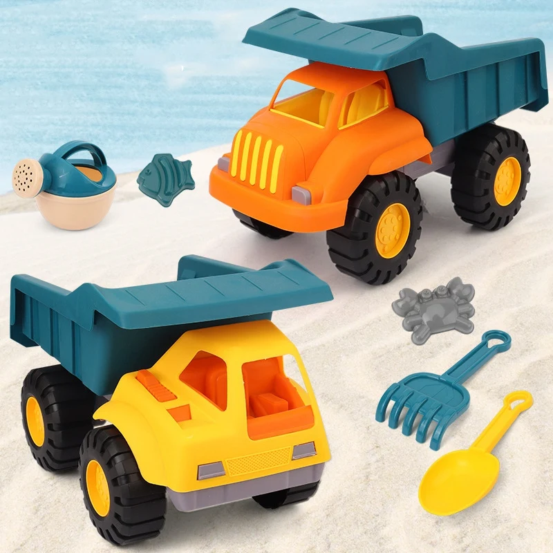 Jouets de plage pour enfants, jeu de sable avec bêche E27, camion pataugeoire, ensemble de jardinage pour 3, 4, 5, 6 ans B