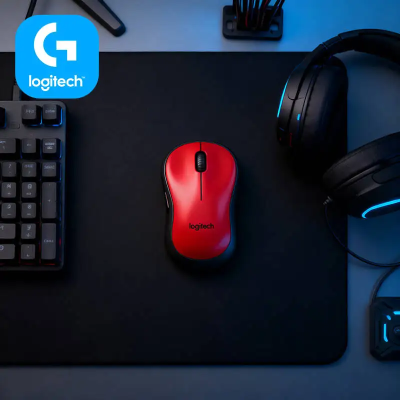 Logitech M220 Silent Mouse 3 Buttons Streamlined Design 1000 DPI Optical Sensor Desktop PC Laptop Office Home Accessory