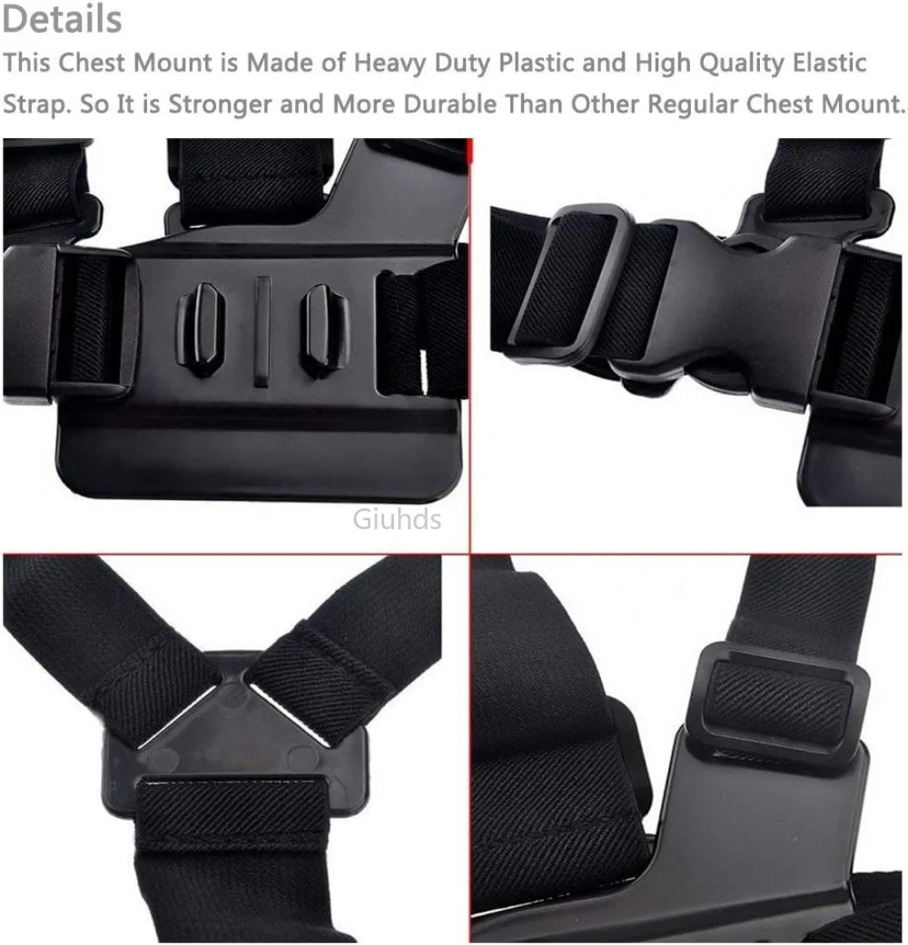 Adjustable Harness Chest Strap Head Strap Belt Gopro Hero 12 11 10 9 8 7 4 3+ Camera Xiaomi Xiaoyi SJCM SJ4000 SJ5000 Accessory