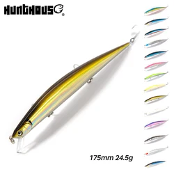 Hunthouse Tide Minnow Fishing Lure 175mm 24.5g Floating Saltwater Jerkbait Sea Bait For Fishing SeaBass Jerk Bait Equipment