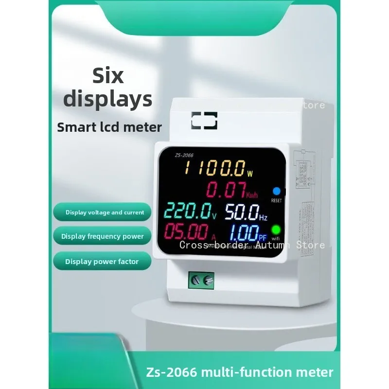 Digital Display Power Factor Meter Multifunctional Voltage Current Energy Monitoring Gauge