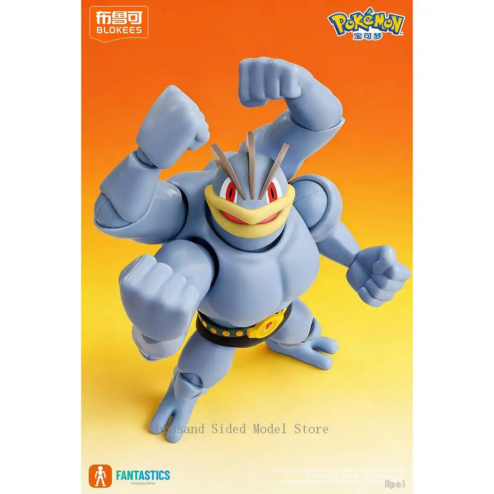 

In-Stock Original Blokees Pokemon Miracle Version Machamp Action Figure Anime PVC Model Collectible Toys