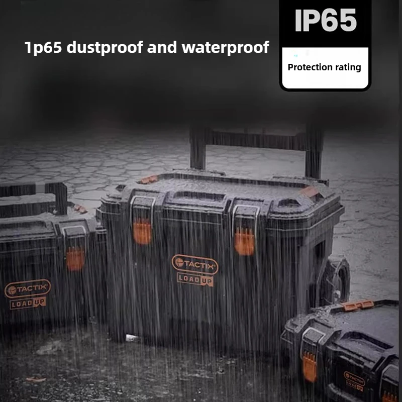 Stacking Tie Rod Toolbox Waterproof Hardware Tool Storage Case Multi-function Large Capacity Tools Organizer Toolkit with Wheels