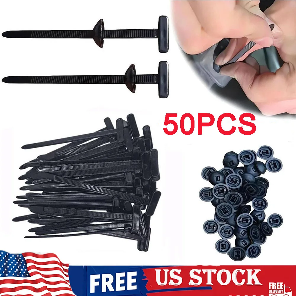 50 قطعة النايلون العالمي رباط للكابل مشبك الذاتي قفل النايلون البريدي العلاقات حامل جديد