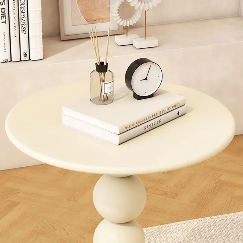 Nordic Style Minimalist White Sofa Side Table for Small Living Room, Creative Coffee Table , Innovative end table side table