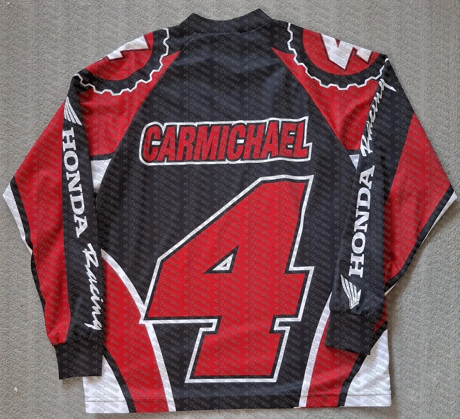 

2025 Honda Off-road Motorcycle Jersey Mountain #4 Carmichael Vintage Long Sleeved T-Shirt Top Daily Fast Dry Breathable Clothing