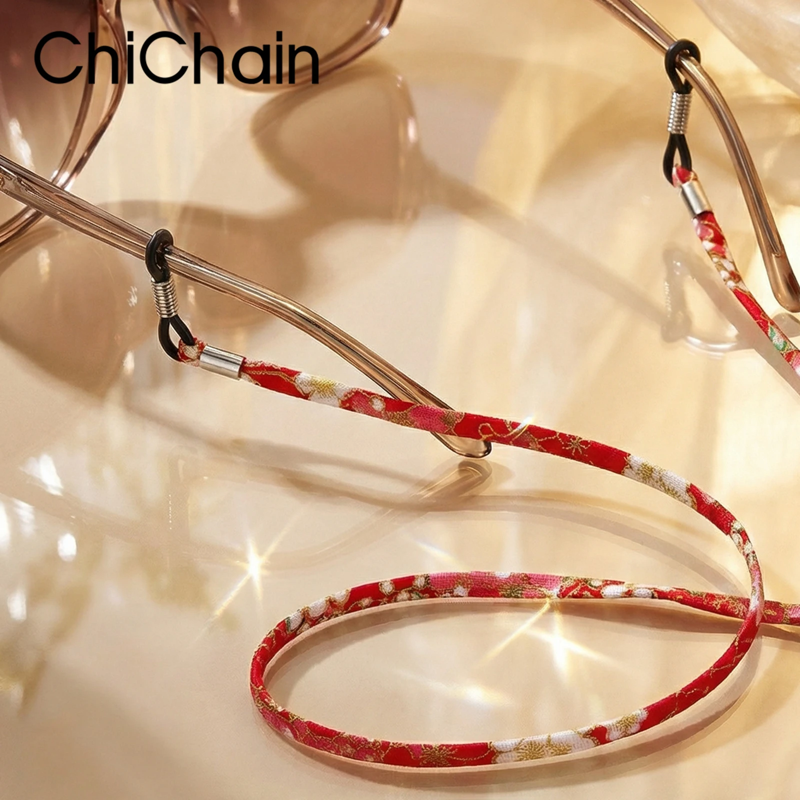 1-Pack Bohemian Chic Soft Fabric Eyeglasses Chain - Anti-Loss, Comfortable, and Stylish Available in 9 Unique Color Patterns