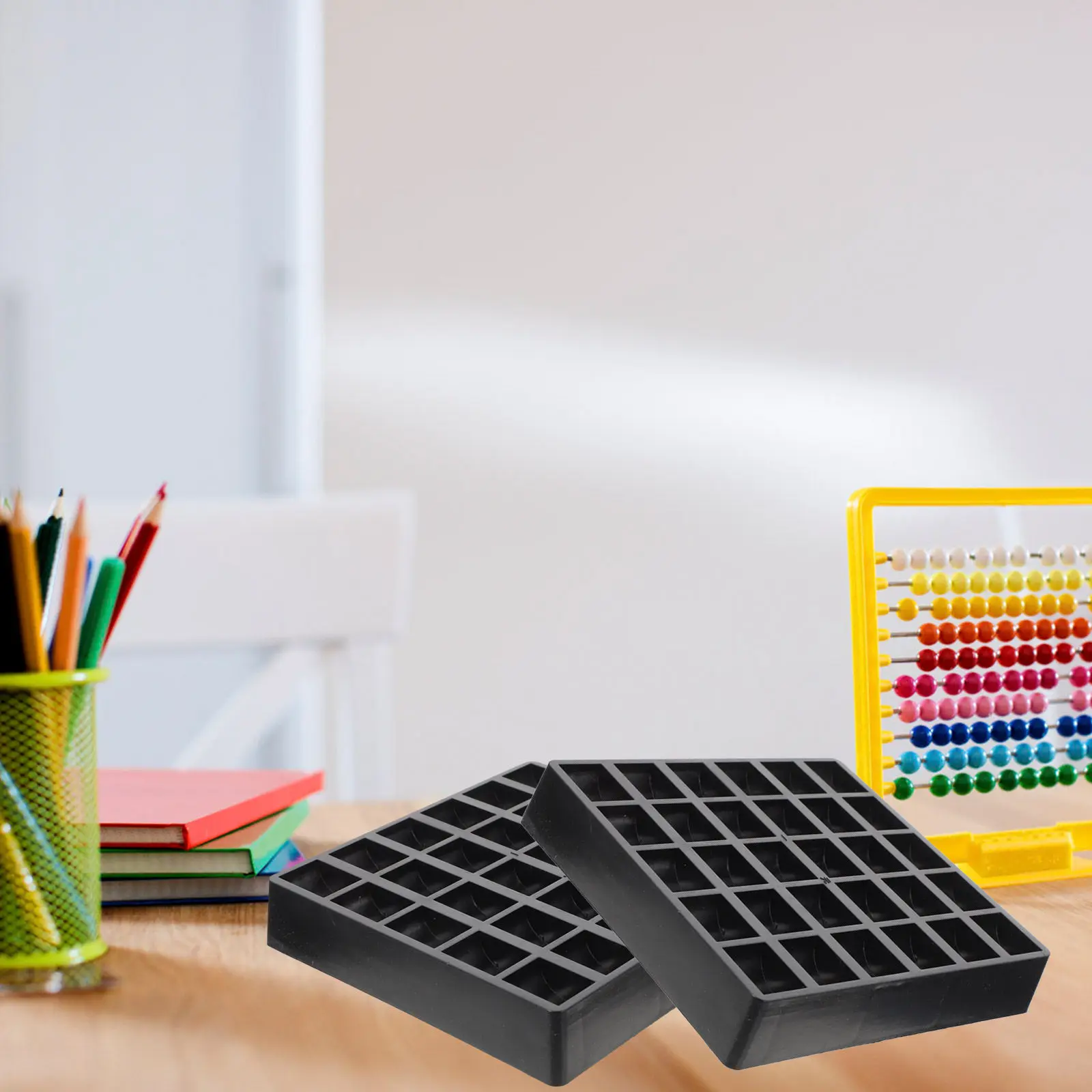 

2Pcs Premium Plastic Coin Storage Box Coin Organizer with Multiple Grids for Daily Use Supermarket Bank