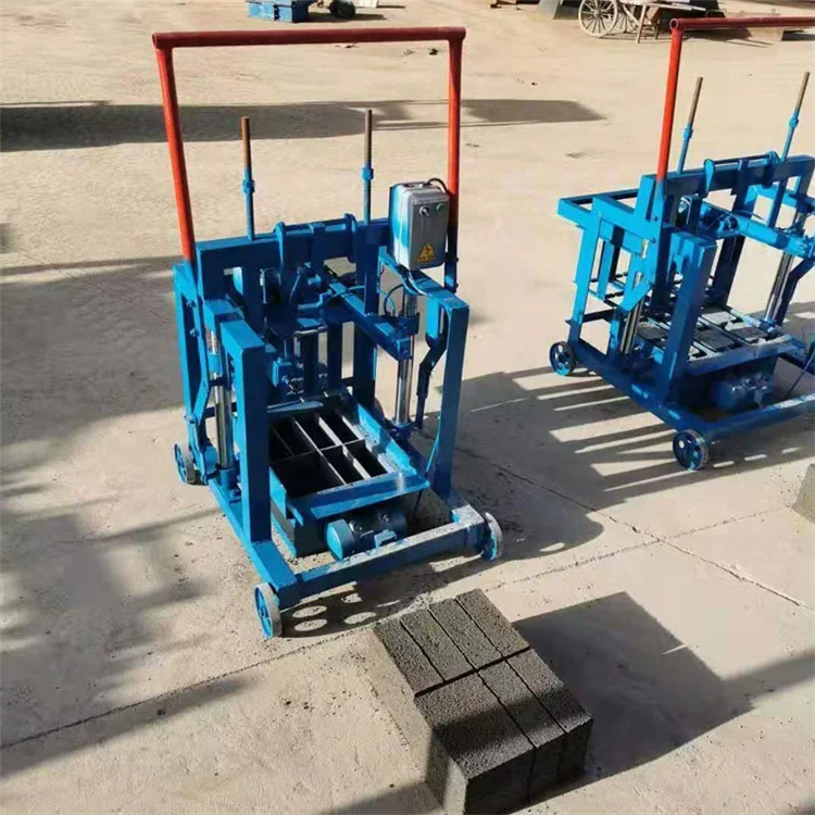 Small diesel engine mobile brick making machine concrete brick making machine semi automatic block