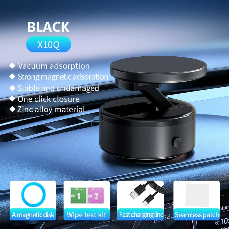 360 ° تدوير المغناطيسي سيارة شفط كأس حامل على الوجهين جبل قوس عالمي فراغ الامتزاز آيفون 12-16 برو ماكس