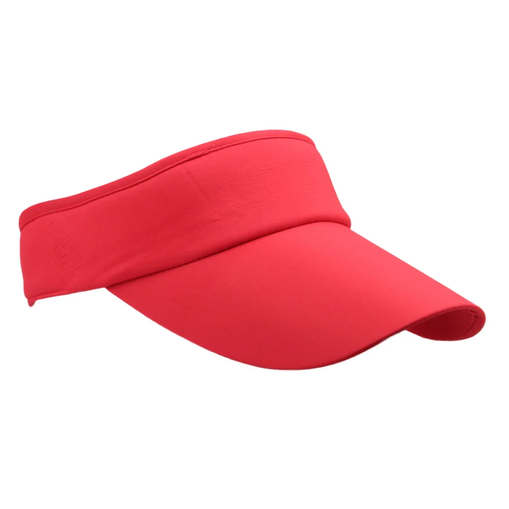 

Adjustable Sun Visor Hat For Women Men Summer Outdoor Sports Uv Protection Cap Tennis Golf Hiking Beach Wear Red